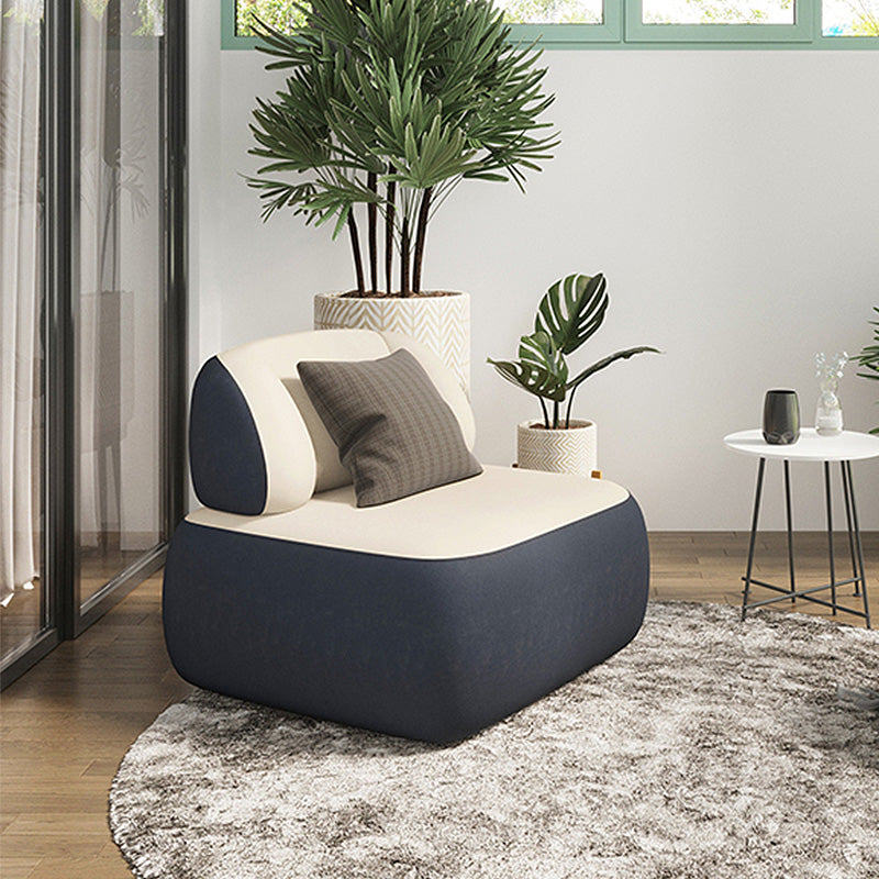 Vaste rug armloos met stoffen stoel stof slaapkamer lapwerk accentstoel