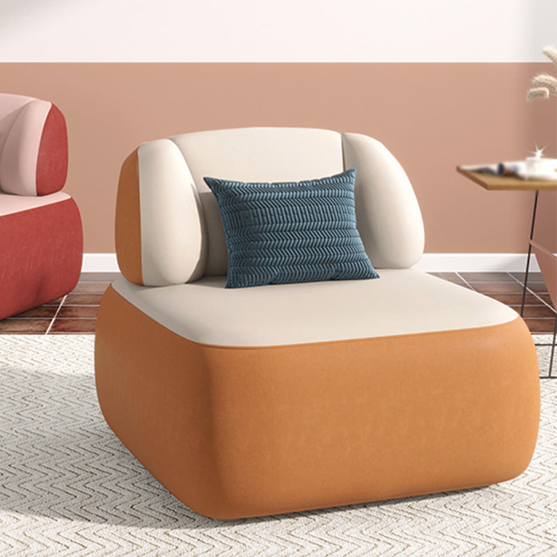 Vaste rug armloos met stoffen stoel stof slaapkamer lapwerk accentstoel