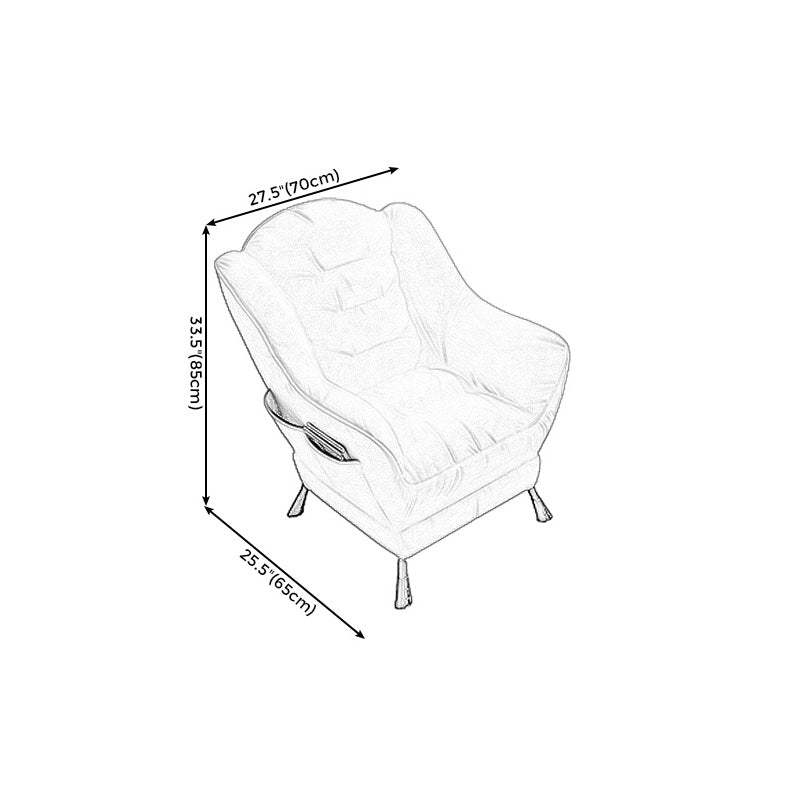 Sedia a braccio posteriore cuscino cucito.