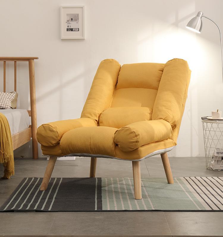 29.52"Wide Cotton Blend Arm Chair with Basic Four Legs Pillow Back Armchair Clearhalo 'Accent Chairs' 'accent_chairs' 'Chairs & Seating' 'furn' 'furn_accent_chairs' 'Furniture' 'Living Room Furniture' 5091097