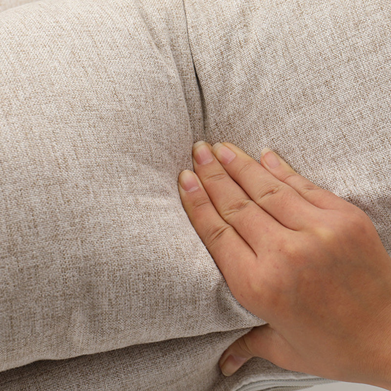 29.52"Wide Cotton Blend Arm Chair with Basic Four Legs Pillow Back Armchair Clearhalo 'Accent Chairs' 'accent_chairs' 'Chairs & Seating' 'furn' 'furn_accent_chairs' 'Furniture' 'Living Room Furniture' 5091101