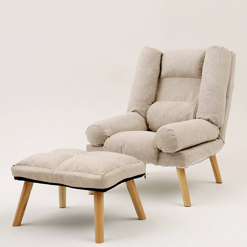 29.52"Wide Cotton Blend Arm Chair with Basic Four Legs Pillow Back Armchair Clearhalo 'Accent Chairs' 'accent_chairs' 'Chairs & Seating' 'furn' 'furn_accent_chairs' 'Furniture' 'Living Room Furniture' 5091102