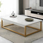 Modern Style Cocktail Table Artificial Wood Tabletop Iron Rectangular Coffee Table