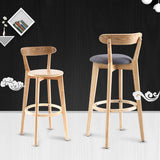 Skandinavian Matt Finish Leder Barhocker Rubberwood Home Stool