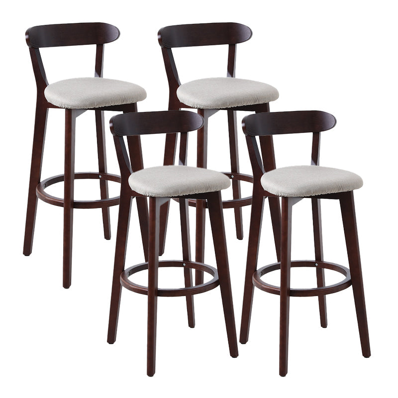 Skandinavian Matt Finish Leder Barhocker Rubberwood Home Stool