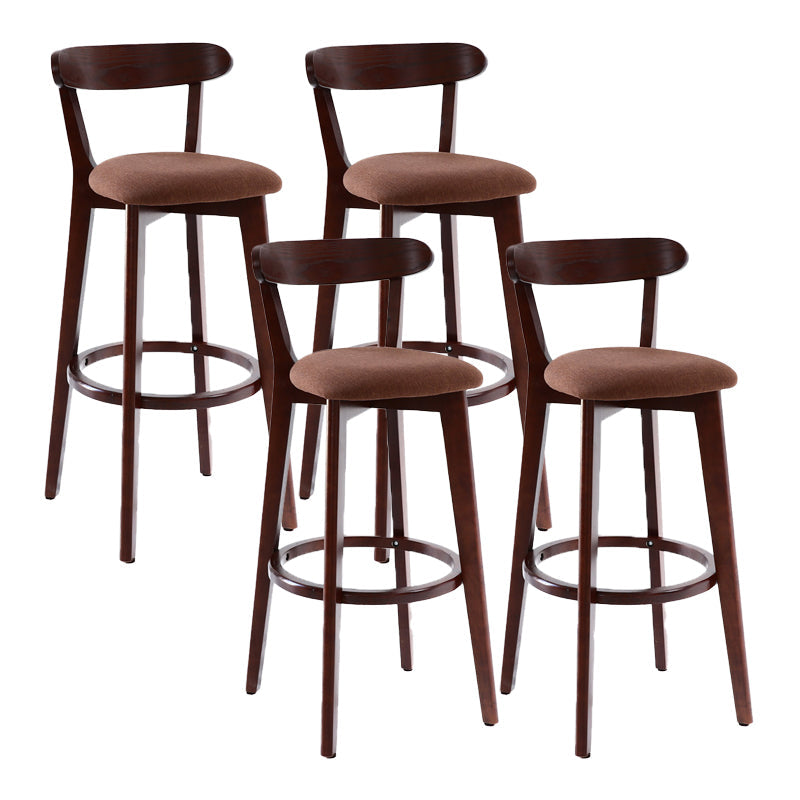 Skandinavian Matt Finish Leder Barhocker Rubberwood Home Stool