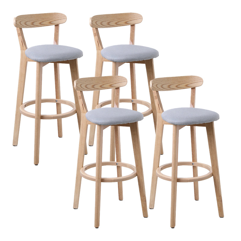 Skandinavian Matt Finish Leder Barhocker Rubberwood Home Stool