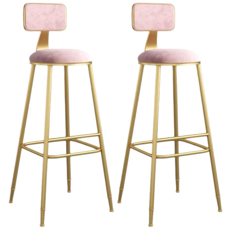 Backorre senza braccio Nordico Backele Sgabello da pranzo in ferro sgabello da bar con cuscino di velluto