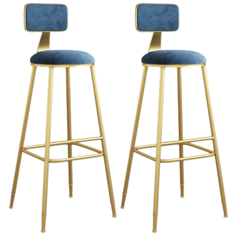 Backorre senza braccio Nordico Backele Sgabello da pranzo in ferro sgabello da bar con cuscino di velluto