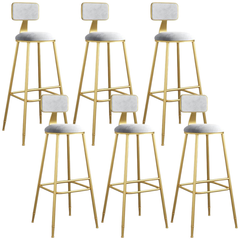 Backorre senza braccio Nordico Backele Sgabello da pranzo in ferro sgabello da bar con cuscino di velluto