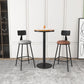 Industrial Armless Backrest Counter Stool Iron Dining Room Bar Stool with Seat and Pedal