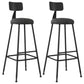 Industrial Armless Backrest Counter Stool Iron Dining Room Bar Stool with Seat and Pedal