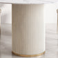 Modern Leatherwear Dining Table Set 1/4/5/7 Pieces Dinette Set with White Sintered Stone