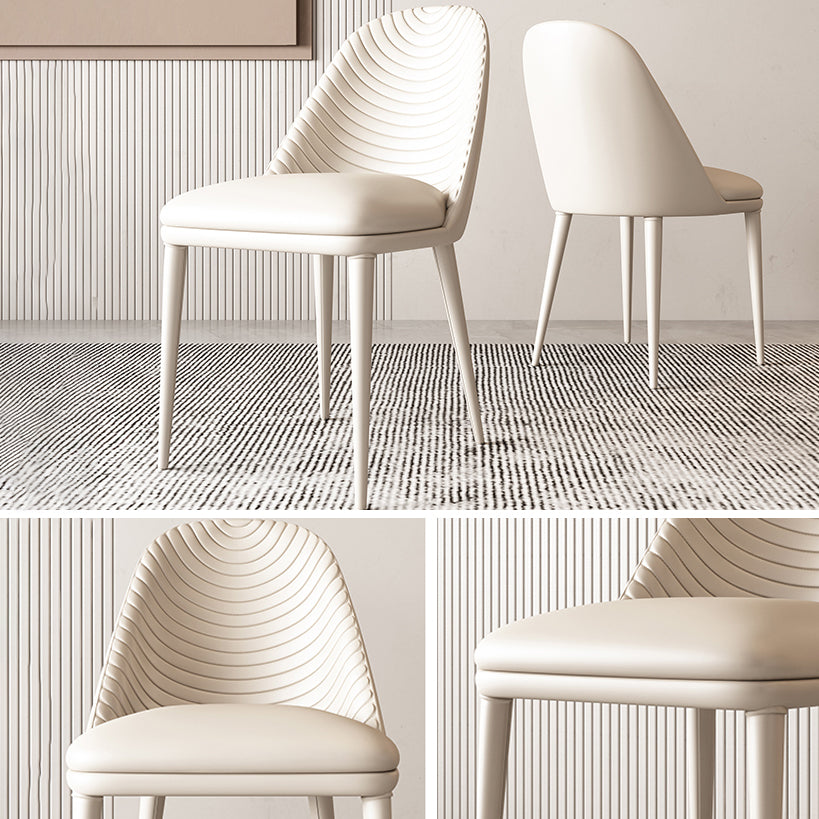 Modern Leatherwear Dining Table Set 1/4/5/7 Pieces Dinette Set with White Sintered Stone