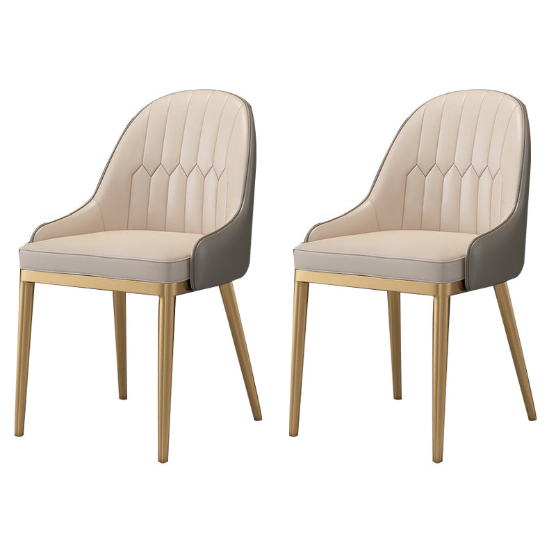 Glam Iron Dinette Set 1/2/5/7 Pieces Rectangle Dining Table Set with White Sintered Stone