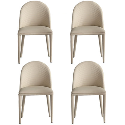 Modern Round Dinette Set 1/4/5/7 Pieces Sintered Stone Dining Table Set with Turntable 4 White Chairs Clearhalo 'Dining Room Sets' 'Dining Tables & Seating' 'dining_room_set' 'furn' 'furn_dining_room_set' 'Furniture' 'Kitchen & Dining Furniture' 5097505