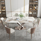 Nordic Sintered Stone Top Dining Set Rectangle 1/4/5/7 Pieces Dining Room Table Set