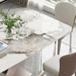 Nordic Sintered Stone Top Dining Set Rectangle 1/4/5/7 Pieces Dining Room Table Set