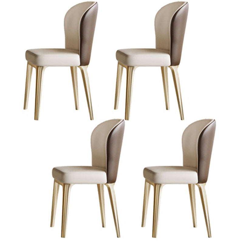 Luxury Sintered Stone Top Dining Set Rectangle 1/3/4/5/6 Pieces Dining Room Table Set 4 White Chairs Clearhalo 'Dining Room Sets' 'Dining Tables & Seating' 'dining_room_set' 'furn' 'furn_dining_room_set' 'Furniture' 'Kitchen & Dining Furniture' 5097554