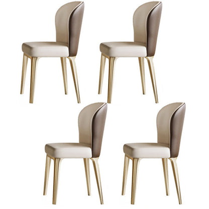 Luxury Sintered Stone Top Dining Set Rectangle 1/3/4/5/6 Pieces Dining Room Table Set 4 White Chairs Clearhalo 'Dining Room Sets' 'Dining Tables & Seating' 'dining_room_set' 'furn' 'furn_dining_room_set' 'Furniture' 'Kitchen & Dining Furniture' 5097554