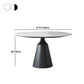 Modern Round Pub Table Stone Top Black Base Pedestal Casual Dining Table Clearhalo 'Dining Tables & Seating' 'Dining Tables' 'dining_table' 'furn' 'furn_dining_table' 'Furniture' 'Kitchen & Dining Furniture' 5097601