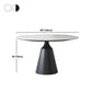 Modern Round Pub Table Stone Top Black Base Pedestal Casual Dining Table Clearhalo 'Dining Tables & Seating' 'Dining Tables' 'dining_table' 'furn' 'furn_dining_table' 'Furniture' 'Kitchen & Dining Furniture' 5097603