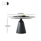 Modern Round Pub Table Stone Top Black Base Pedestal Casual Dining Table Clearhalo 'Dining Tables & Seating' 'Dining Tables' 'dining_table' 'furn' 'furn_dining_table' 'Furniture' 'Kitchen & Dining Furniture' 5097607