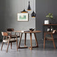 Modern Solid Wood Dining Room Collection Double Pedestal Dining Table in Walnut 31.5"L x 31.5"W x 29.5"H Without Chairs Clearhalo 'Dining Tables & Seating' 'Dining Tables' 'dining_table' 'furn' 'furn_dining_table' 'Furniture' 'Kitchen & Dining Furniture' 5097647