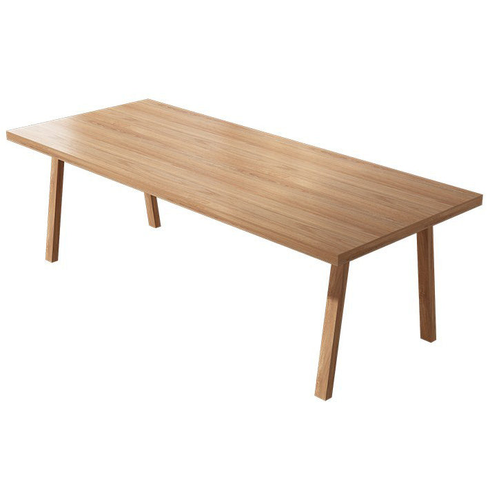 Modern Pine Solid Wood Dining Room Table 4 Legs Natural Rectangle Dining Table Without Chairs Clearhalo 'Dining Tables & Seating' 'Dining Tables' 'dining_table' 'furn' 'furn_dining_table' 'Furniture' 'Kitchen & Dining Furniture' 5097668
