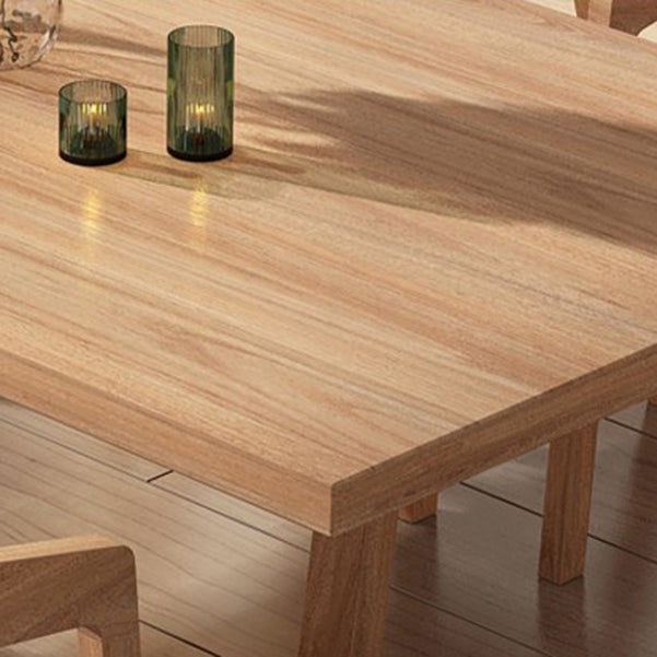 Modern Pine Solid Wood Dining Room Table 4 Legs Natural Rectangle Dining Table Clearhalo 'Dining Tables & Seating' 'Dining Tables' 'dining_table' 'furn' 'furn_dining_table' 'Furniture' 'Kitchen & Dining Furniture' 5097669