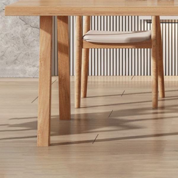 Modern Pine Solid Wood Dining Room Table 4 Legs Natural Rectangle Dining Table Clearhalo 'Dining Tables & Seating' 'Dining Tables' 'dining_table' 'furn' 'furn_dining_table' 'Furniture' 'Kitchen & Dining Furniture' 5097670