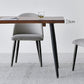 Black Iron Tripod Base Dining Table Modern Industrial Solid Wood Top Table