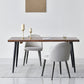 Black Iron Tripod Base Dining Table Modern Industrial Solid Wood Top Table