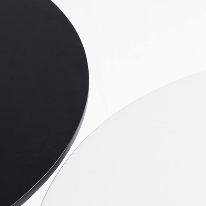 リビングルームラウンドトップダイニングテーブルメタルベース付きコンテンポラリーダイニングテーブル