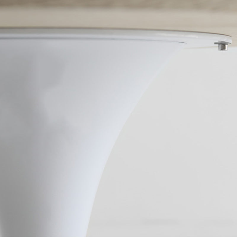 リビングルームラウンドトップダイニングテーブルメタルベース付きコンテンポラリーダイニングテーブル