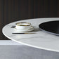 Ronde stenen bovenste eettafel eigentijdse eettafel met draaitafel