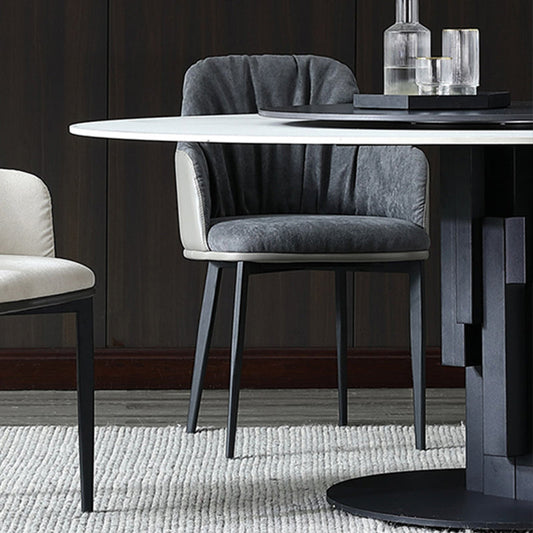 丸い石のトップダイニングテーブルターンテーブル付きコンテンポラリーダイニングテーブル