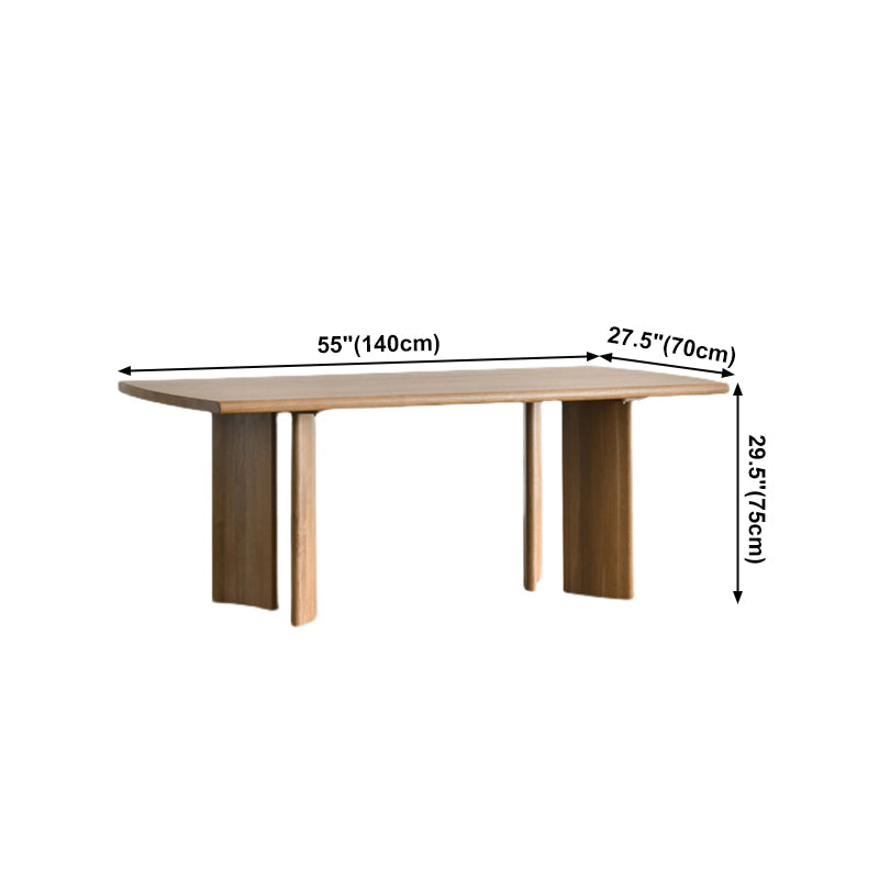 Mesa de madera de ceniza moderna para mesa de cocina rectangular de restaurantes con 4 patas