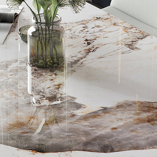 Mesa de comedor de piedra sinterizada para la mesa de cocina moderna del restaurante con 4 patas