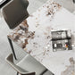 Mesa de comedor de piedra sinterizada para la mesa de cocina moderna del restaurante con 4 patas