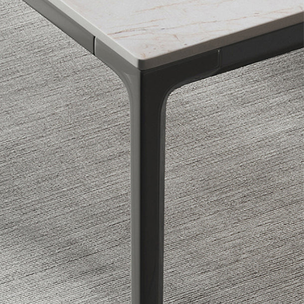 Mesa de comedor de piedra sinterizada para la mesa de cocina moderna del restaurante con 4 patas