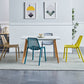 Glam Style Dining Room Chair Plastic Slat Back Chair for Indoor