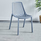 Glam Style Dining Room Chair Plastic Slat Back Chair for Indoor
