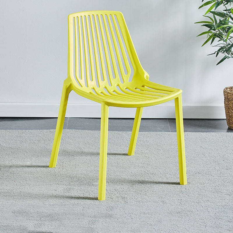 Silla de comedor de estilo glamour de silla de plástico para interiores