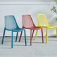 Glam Style Dining Room Chair Plastic Slat Back Chair for Indoor