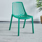 Glam Style Dining Room Chair Plastic Slat Back Chair for Indoor