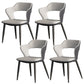 Faux Leather Modern Indoor Side Chair Matte Finish Open Back Dining Chair