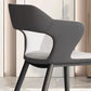 Faux Leather Modern Indoor Side Chair Matte Finish Open Back Dining Chair