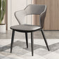 Faux Leather Modern Indoor Side Chair Matte Finish Open Back Dining Chair