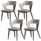 Faux Leather Modern Indoor Side Chair Matte Finish Open Back Dining Chair